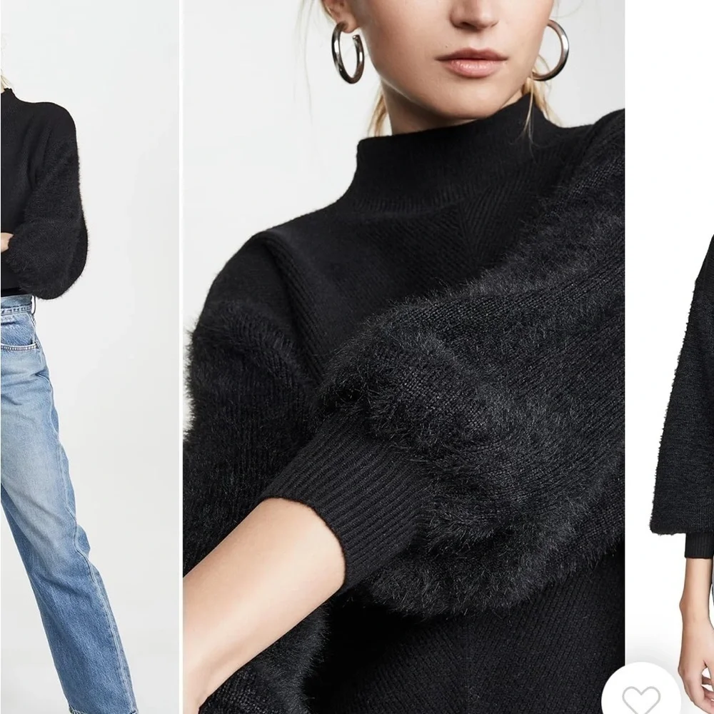 Line & Dot Black Claire Sweater Size M - Picture 4 of 9